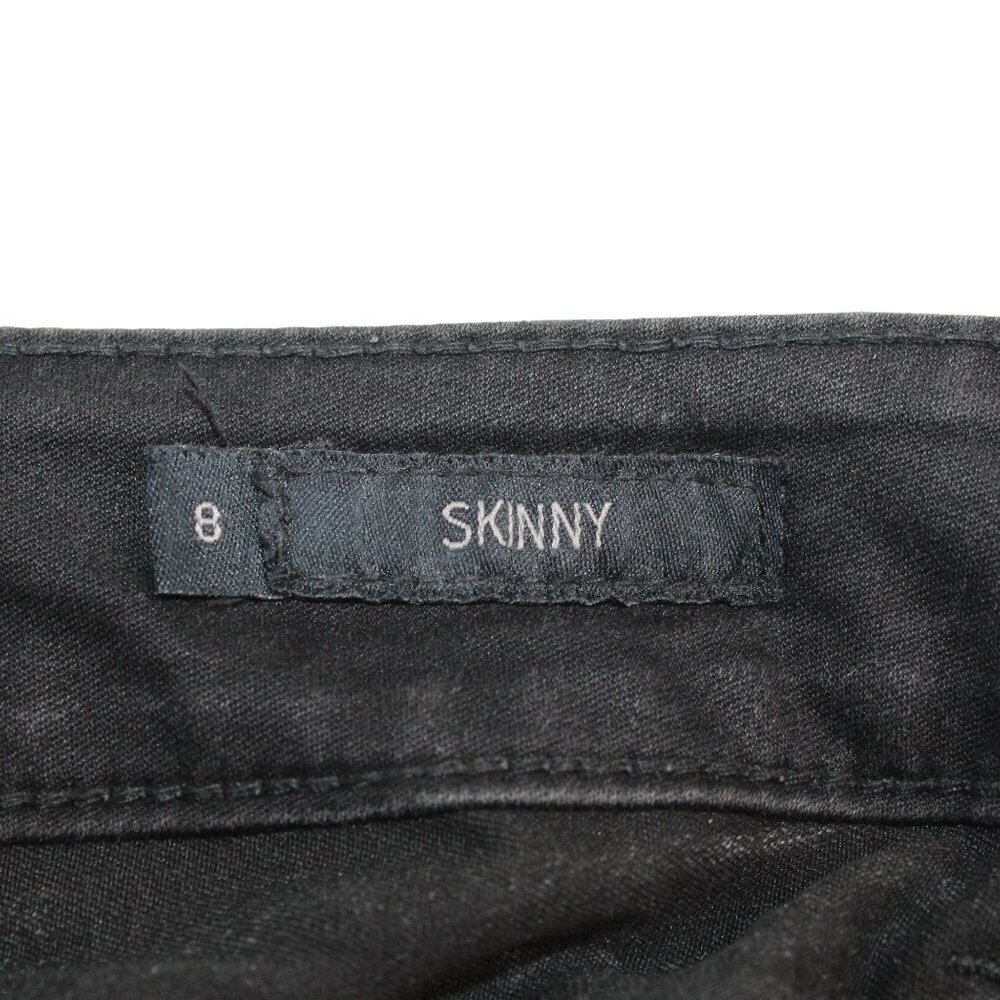 Seven7 Womens Sz 8 Jeans Black Tummyless High-Rise Skinny Leg Stretch Denim - Picture 12 of 13
